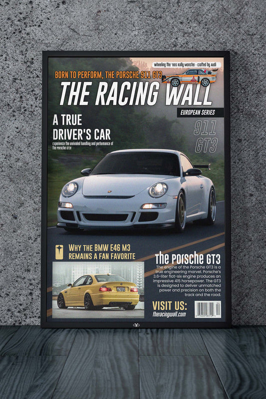 Porsche GT3 Magazine Cover Poster (12x18)